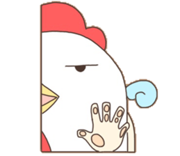 Surreal chicken! sticker #15088023