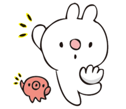 rabbit and octopus3 sticker #15088390