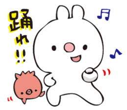 rabbit and octopus3 sticker #15088406
