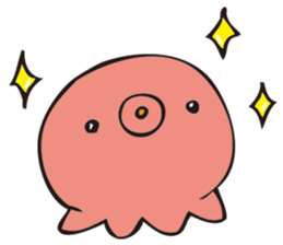 rabbit and octopus3 sticker #15088416