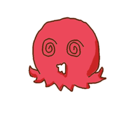 Lovely octopus. sticker #15088837