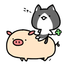 hacchan the kitten in motion! sticker #15089665