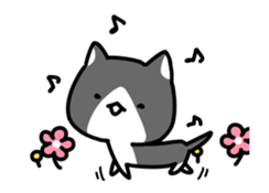 hacchan the kitten in motion! sticker #15089677