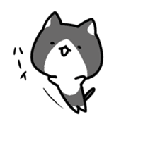 hacchan the kitten in motion! sticker #15089678