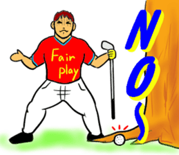 Sticker for the golfer 3 sticker #15089885