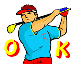 Sticker for the golfer 3 sticker #15089895