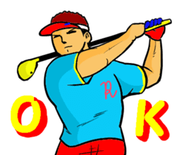 Sticker for the golfer 3 sticker #15089895