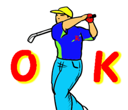 Sticker for the golfer 3 sticker #15089896