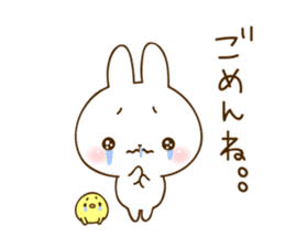 namaiki-rabbit6.time for family sticker #15090212