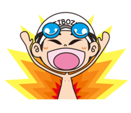 Swimming boy EIBOZ sticker #15092000