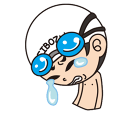 Swimming boy EIBOZ sticker #15092002