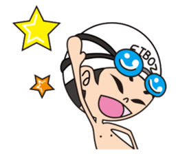 Swimming boy EIBOZ sticker #15092005