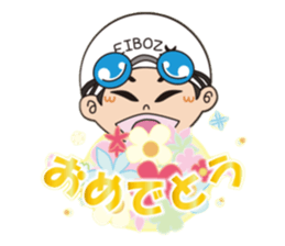 Swimming boy EIBOZ sticker #15092019