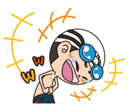 Swimming boy EIBOZ sticker #15092030