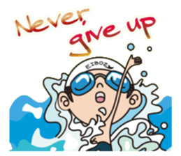 Swimming boy EIBOZ sticker #15092032