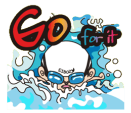 Swimming boy EIBOZ sticker #15092034