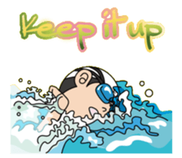Swimming boy EIBOZ sticker #15092035