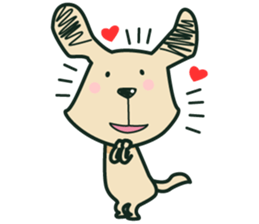 The dog which is thoughtlessness sticker #15092431