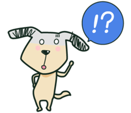 The dog which is thoughtlessness sticker #15092448