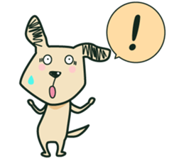 The dog which is thoughtlessness sticker #15092449