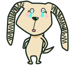 The dog which is thoughtlessness sticker #15092459