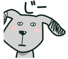 The dog which is thoughtlessness sticker #15092461