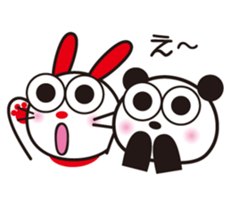 The murmur of a rabbit & panda. sticker #15092782