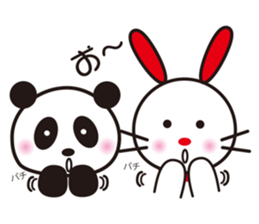 The murmur of a rabbit & panda. sticker #15092785