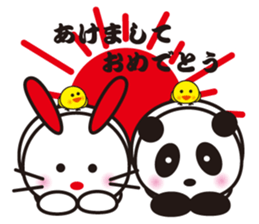 The murmur of a rabbit & panda. sticker #15092819