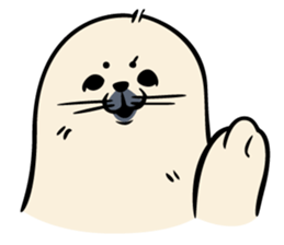 Harp seal's baby sticker sticker #15092900