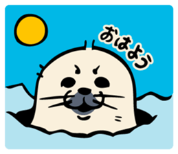Harp seal's baby sticker sticker #15092902