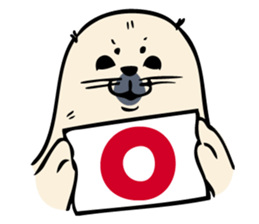 Harp seal's baby sticker sticker #15092904