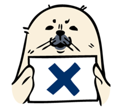 Harp seal's baby sticker sticker #15092905