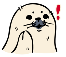 Harp seal's baby sticker sticker #15092906