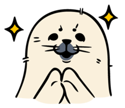 Harp seal's baby sticker sticker #15092910