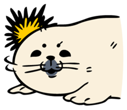 Harp seal's baby sticker sticker #15092912