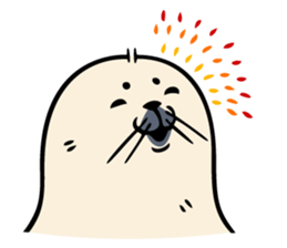 Harp seal's baby sticker sticker #15092914