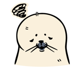Harp seal's baby sticker sticker #15092915