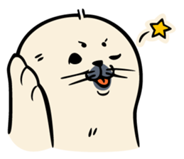 Harp seal's baby sticker sticker #15092916