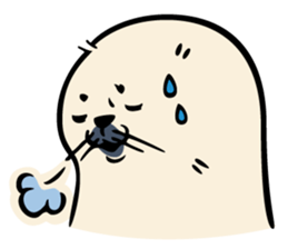 Harp seal's baby sticker sticker #15092918