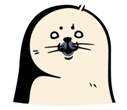 Harp seal's baby sticker sticker #15092919