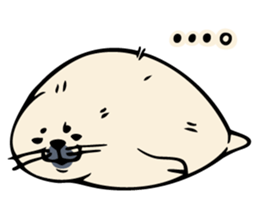 Harp seal's baby sticker sticker #15092923