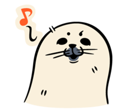 Harp seal's baby sticker sticker #15092924