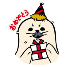 Harp seal's baby sticker sticker #15092925