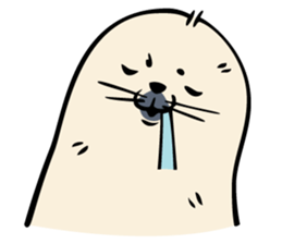 Harp seal's baby sticker sticker #15092926