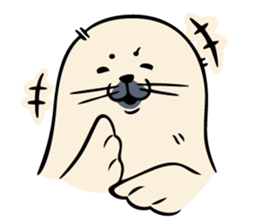 Harp seal's baby sticker sticker #15092930