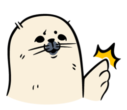 Harp seal's baby sticker sticker #15092931