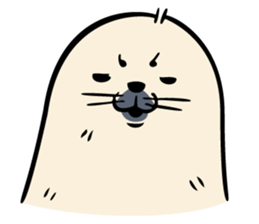 Harp seal's baby sticker sticker #15092932