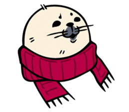 Harp seal's baby sticker sticker #15092937