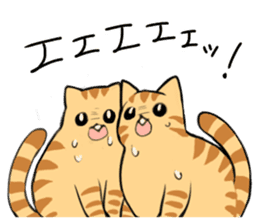 Red tabby cat&Japanese Boy sticker #15093195